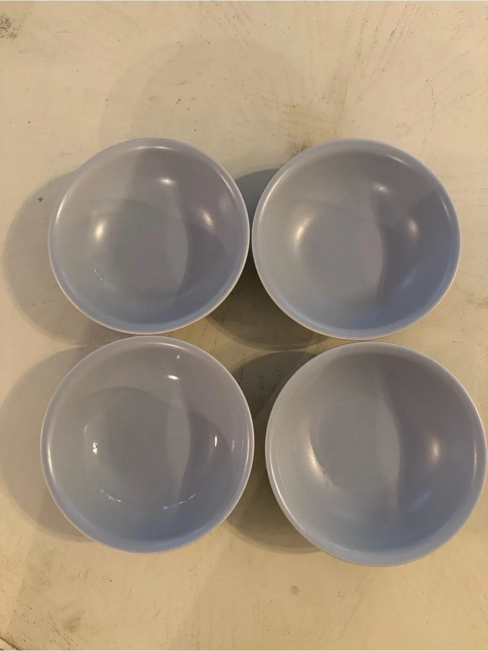 Pfaltzgraff Sea Blue Pearls Lavender Cereal Bowls Retired 1999
